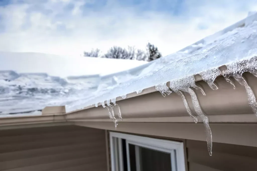 frozen ice dams