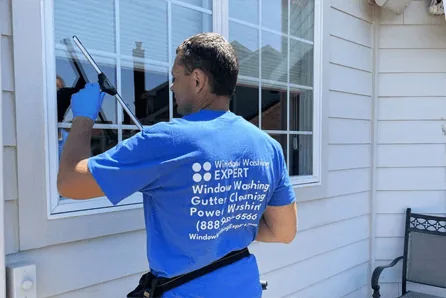 Window washing project in Libertyville, IL