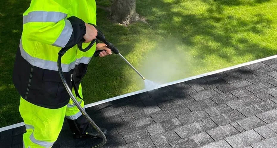 Power washing project in Libertyville, IL